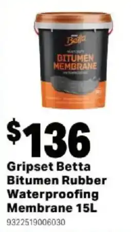 Mitre 10 Gripset Betta Bitumen Rubber Waterproofing Membrane offer