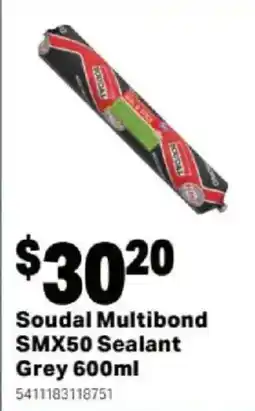 Mitre 10 Soudal Multibond SMX50 Sealant Grey offer