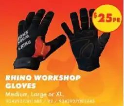 Mitre 10 Rhino workshop gloves offer
