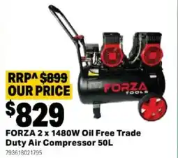 Mitre 10 FORZA 2 x 1480W Oil Free Trade Duty Air Compressor offer