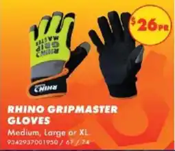 Mitre 10 Rhino gripmaster gloves offer