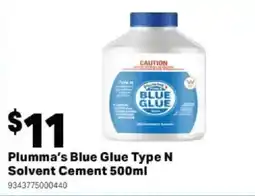 Mitre 10 Plumma's Blue Glue Type N Solvent Cement offer