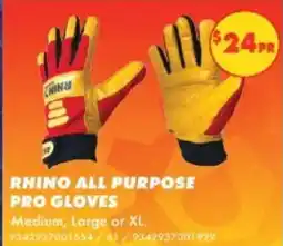 Mitre 10 Rhino all purpose pro gloves offer
