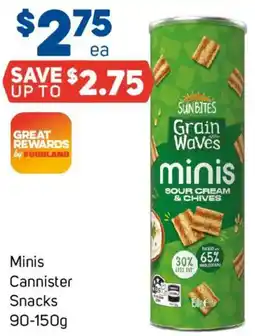 Foodland Minis Cannister Snacks offer