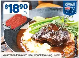 Foodland Australian Premium Beef Chuck Braising Steak offer