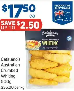 Foodland Catalano's Australian Crumbed Whiting offer