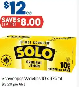 Foodland Schweppes Varieties offer