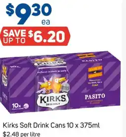 Foodland Kirks Soft Drink Cans offer