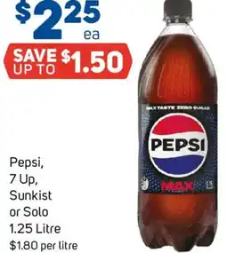 Foodland Pepsi, 7 Up, Sunkist or Solo offer