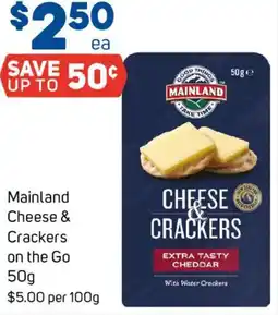 Foodland Mainland Cheese & Crackers on the Go offer