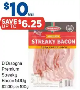 Foodland D'Orsogna Premium Streaky Bacon offer