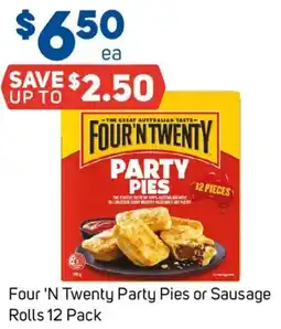 Foodland Four 'N Twenty Party Pies or Sausage Rolls offer