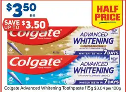 Foodland Colgate Advanced Whitening Toothpaste offer