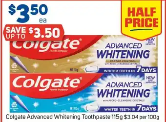 Foodland Colgate Advanced Whitening Toothpaste offer