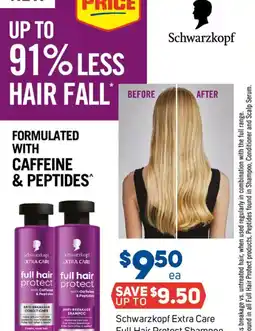 Foodland Schwarzkopf Extra Care Full Hair Protect Shampoo or Conditioner offer