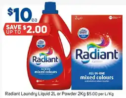 Foodland Radiant Laundry Liquid or Powder offer