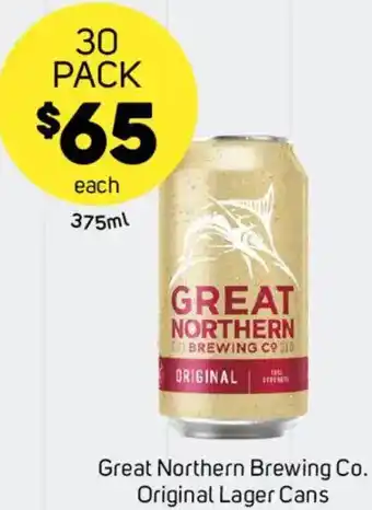 Foodland Great Northern Brewing Co. Original Lager Cans offer