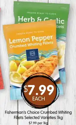Spudshed Fisherman's Choice Crumbed Whiting Fillets Selected offer