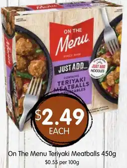 Spudshed On The Menu Teriyaki Meatballs offer