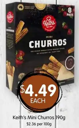 Spudshed Keith's Mini Churros offer