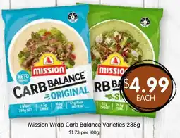 Spudshed Mission Wrap Carb Balance Varieties offer