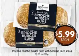 Spudshed Toscano Brioche Burger Buns with Sesame Seed offer