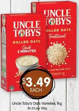 Spudshed Uncle Toby's Oats Varieties offer