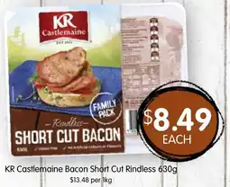Spudshed KR Castlemaine Bacon Short Cut Rindless offer