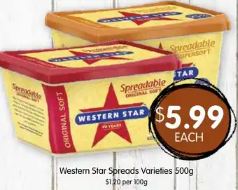 Spudshed Western Star Spreads Varieties offer