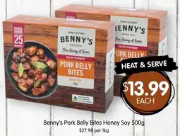 Spudshed Benny's Pork Belly Bites Honey Soy offer