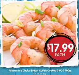 Spudshed Fisherman's Choice Prawn Cutlets Cooked 26/30 offer