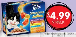 Spudshed Felix Sensations Jellies Favourites Menu offer