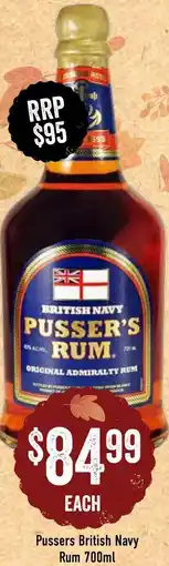 Spudshed Pussers British Navy Rum offer