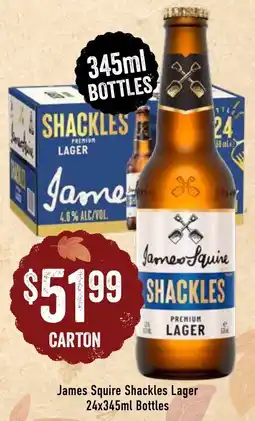 Spudshed James Squire Shackles Lager Bottles offer