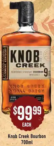 Spudshed Knob Creek Bourbon offer