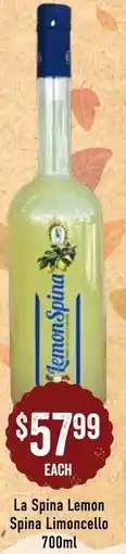 Spudshed La Spina Lemon Spina Limoncello offer