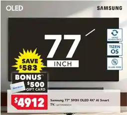 Harvey Norman Samsung 77" S90H OLED 4K* Al Smart TV offer