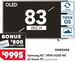 Harvey Norman $9995 Samsung 83" 595H OLED 4K AI Smart TV offer