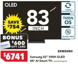 Harvey Norman Samsung 83" 590H OLED 4K' Al Smart TV offer