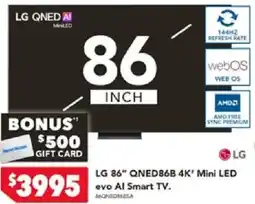Harvey Norman LG 86" QNED86B 4K* Mini LED evo Al Smart TV. offer