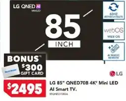 Harvey Norman LG 85" QNED70B 4K' Mini LED Al Smart TV. offer