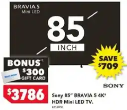 Harvey Norman Sony 85" BRAVIA 5 4K HDR Mini LED TV offer