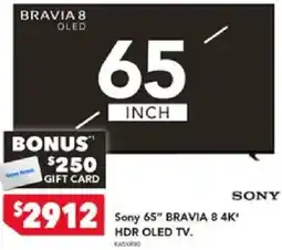 Harvey Norman Sony 65" BRAVIA 8 4K* HDR OLED TV offer