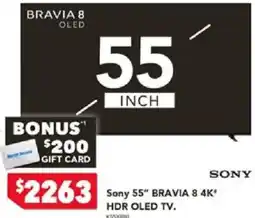 Harvey Norman Sony 55" BRAVIA 8 4K HDR OLED TV offer