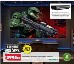 Harvey Norman Hisense PX3 TriChroma Laser Cinema Projector offer
