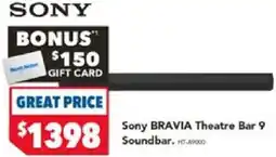 Harvey Norman Sony BRAVIA Theatre Bar 9 Soundbar offer