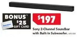 Harvey Norman Sony 2-Channel Soundbar with Built-In Subwoofer offer
