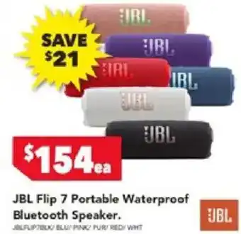 Harvey Norman JBL Flip 7 Portable Waterproof Bluetooth Speaker offer
