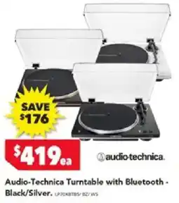 Harvey Norman Audio-Technica Turntable with Bluetooth- Black/Silver offer