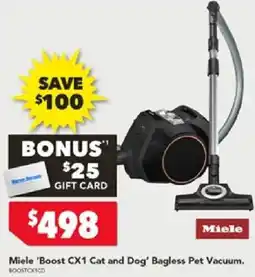 Harvey Norman Miele 'Boost CX1 Cat and Dog' Bagless Pet Vacuum offer